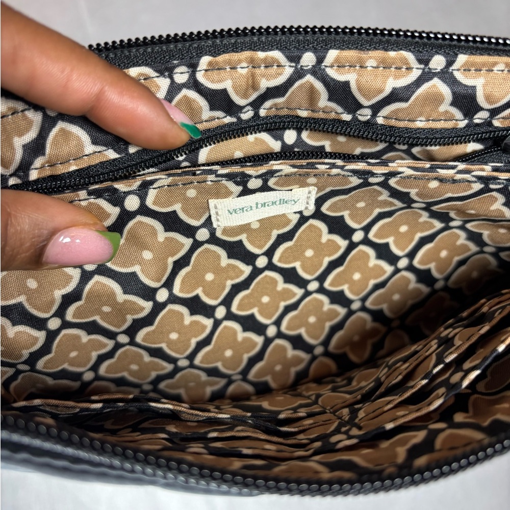 Vera Bradley Tan and Black Patterned Pouch - Picture 3 of 5